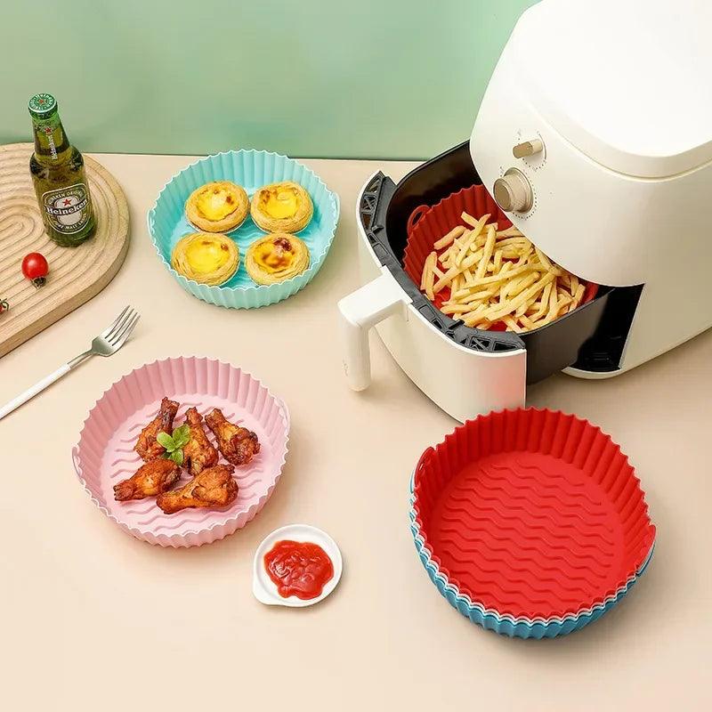 Kit 3 Peças AirClean®︎ Bandeja Silicone Airfryer - Outlet da Net